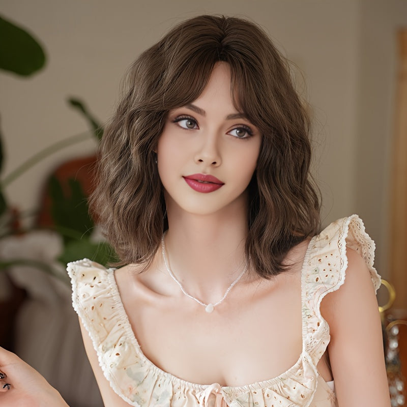 WIGS Short Water Wave Bob Wig