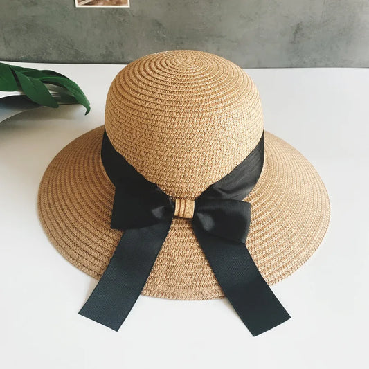handmade straw hat women outdoor seaside beach sun protection sun hat