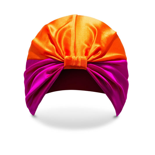 SILKE Hair Wrap - The Poppy | 100% Luxurious Silk Hair Wrap | The Silk Bonnet Hair Turban that Protects & Repairs Damaged Hair | Sleep Cap Suitable