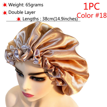 Adjustable Satin Sleep Bonnet