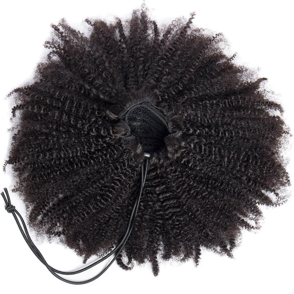 Afro Kinky Curly Clip In Ponytail Extensions