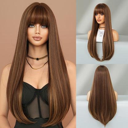 Chic Ombre Honey Brown Wig