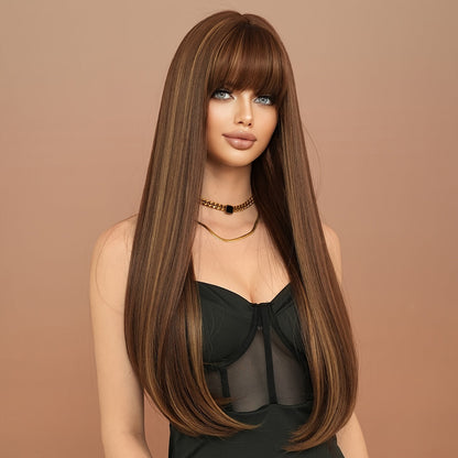 Chic Ombre Honey Brown Wig