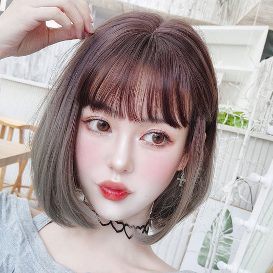 Korean Style Aoki Bangs Wig Set
