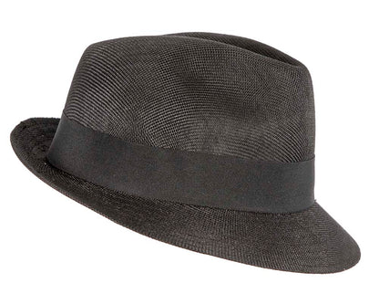 Black Fedora Homburg Hat