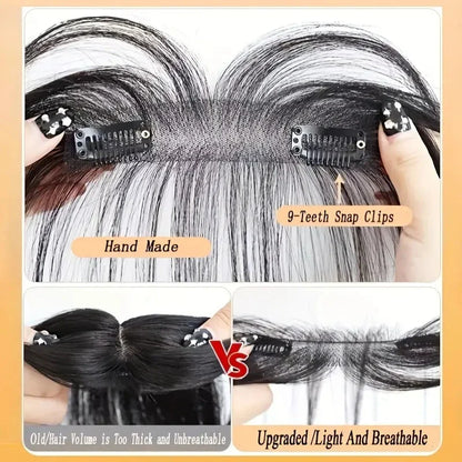 Natural Human Hair Clip In Bangs Extensions