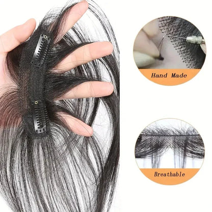 Natural Human Hair Clip In Bangs Extensions