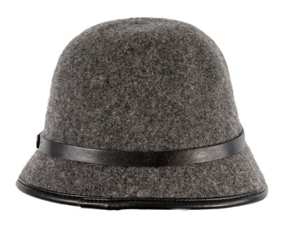 Grey cloche hat