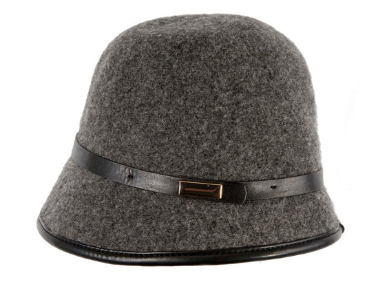 Grey cloche hat