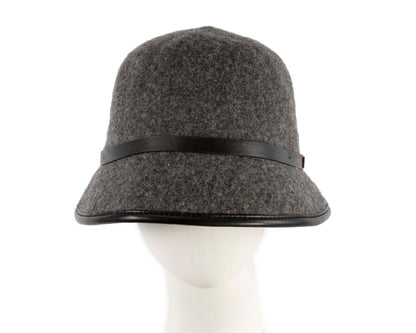 Grey cloche hat
