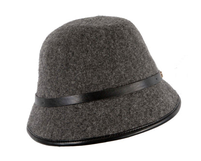 Grey cloche hat