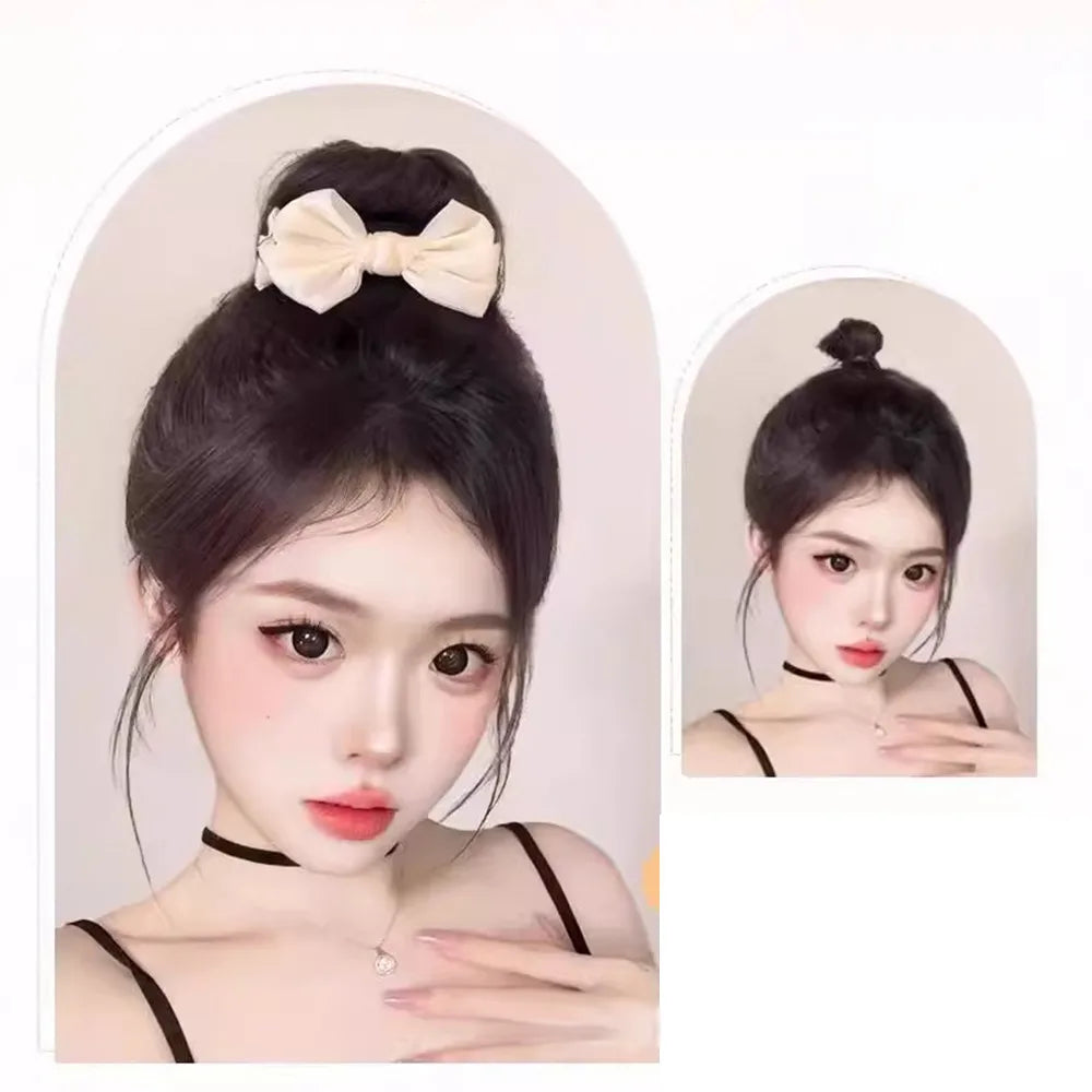 Synthetic Flower Bud Hair Volume Wig Clips