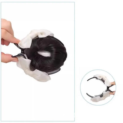 Synthetic Flower Bud Hair Volume Wig Clips