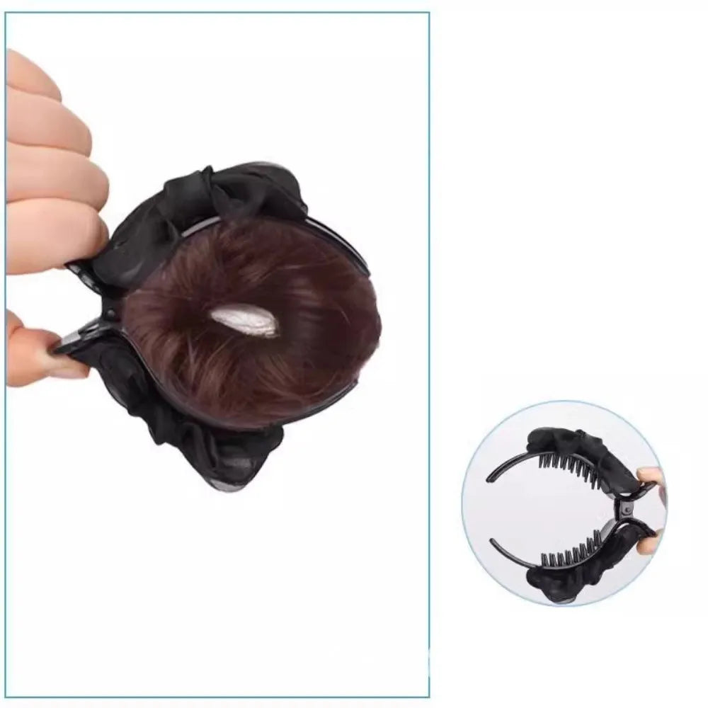 Synthetic Flower Bud Hair Volume Wig Clips