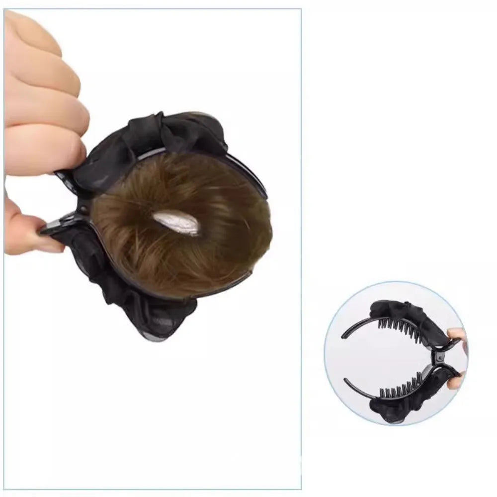 Synthetic Flower Bud Hair Volume Wig Clips