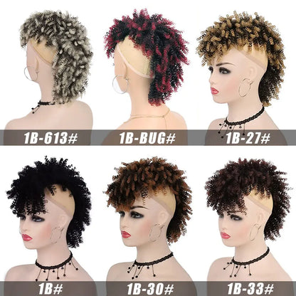 Synthetic High Puff Afro Mohawk Ponytail Extension