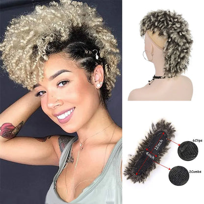Synthetic High Puff Afro Mohawk Ponytail Extension