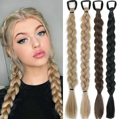 Synthetic Long Twist Braid Ponytail Extensions