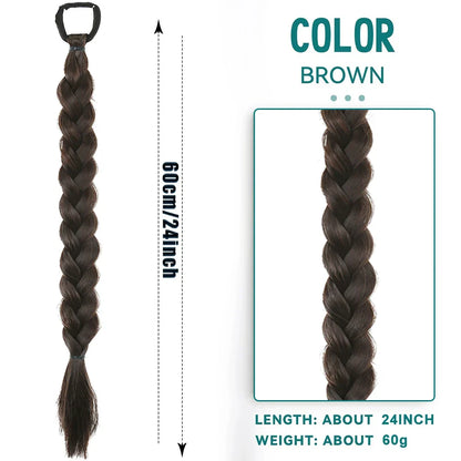 Synthetic Long Twist Braid Ponytail Extensions