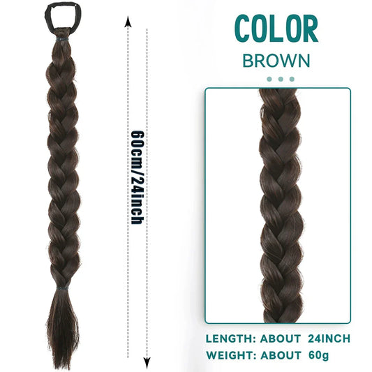Synthetic Long Twist Braid Ponytail Extensions