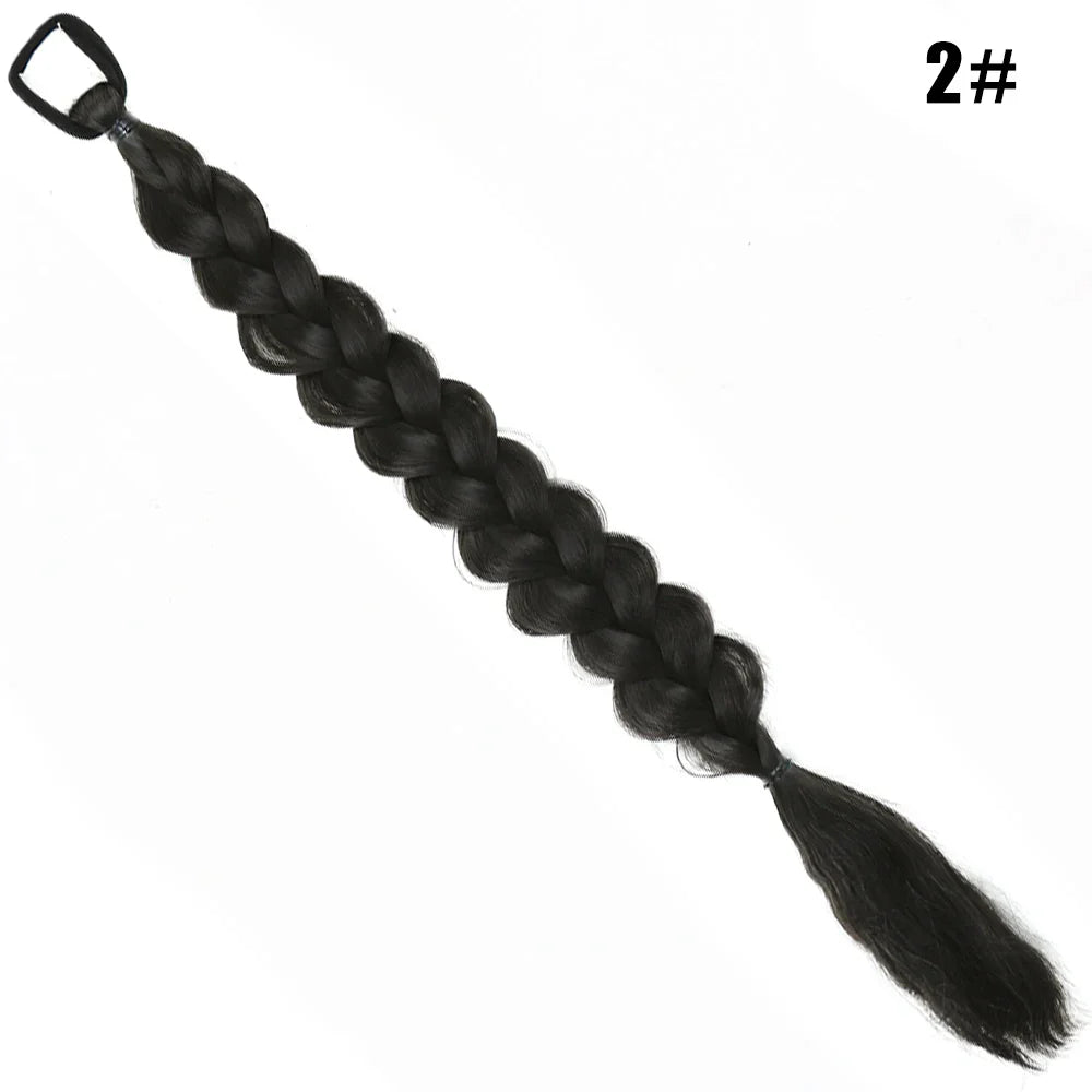 Synthetic Long Twist Braid Ponytail Extensions