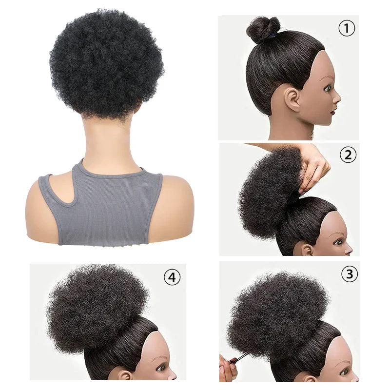 WIGSIN Synthetic Afro Puff Hair Bun Extension