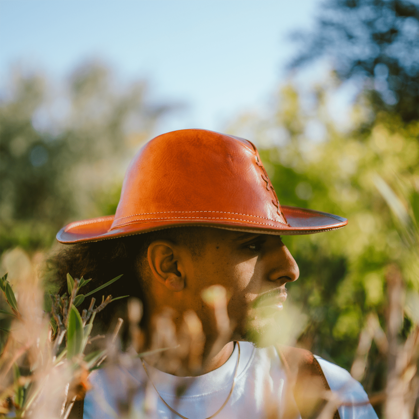 Leather Hat Cowboy