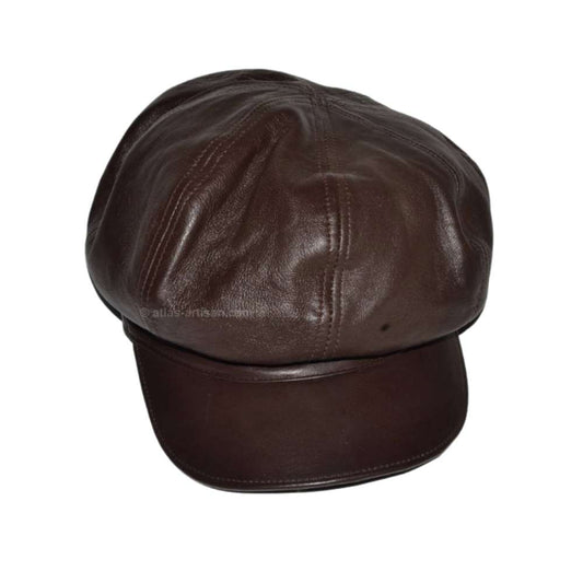 Leather Beret Cap