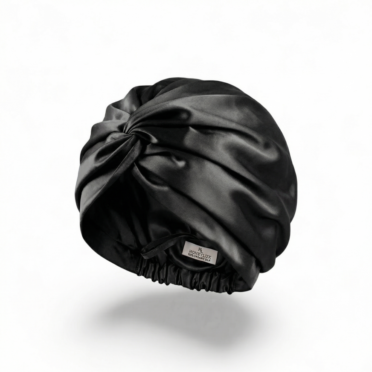 Organic Silk Hair Bonnet - Midnight Black