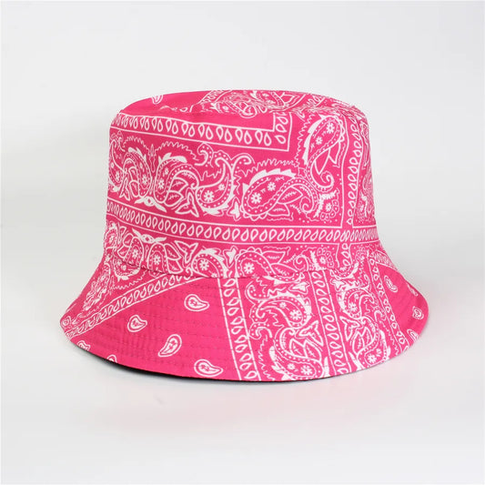 Double-Sided Fisherman Hat Women's Floral Print Sunshade Leaf Animal Cartoon Bucket Cap Spring Summer Elegant Casual Style